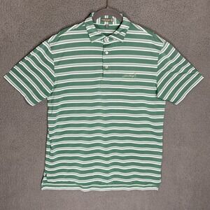 Peter Millar Men's Sz M Summer Comfort Green Striped Heritage Eagle Bend Club